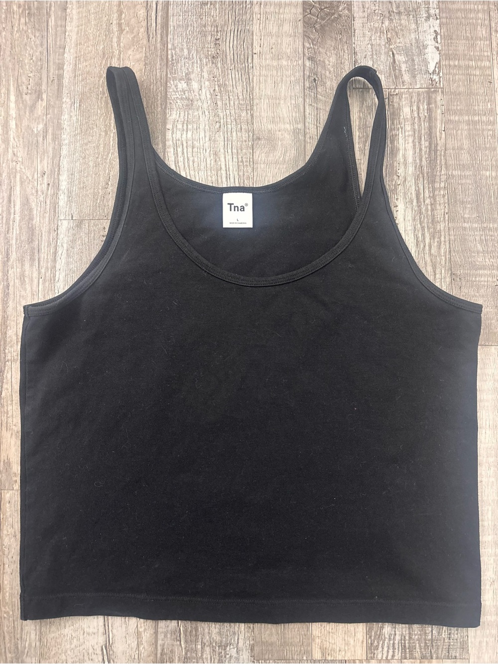 TNA Black Scoop Tank Top
